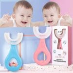 Silicone Baby Toothbrush U Shaped 360 Degree 2 পিস