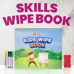 Skill Kids Wipe Book Learning and Writing Book with 4 Marker and Duster