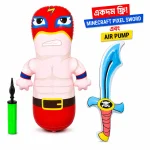 Kids Inflatable Fighter Bop Bag (FREE Sword + Air Pump)