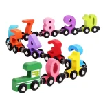 Education Montessori Magnetic Wooden Classic Train Toy - Image 2